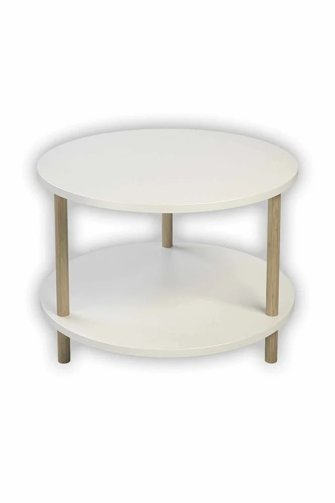 Sofabord Hanah Home Peka Square (Ø60 x H43 cm) Hvit v:2387215