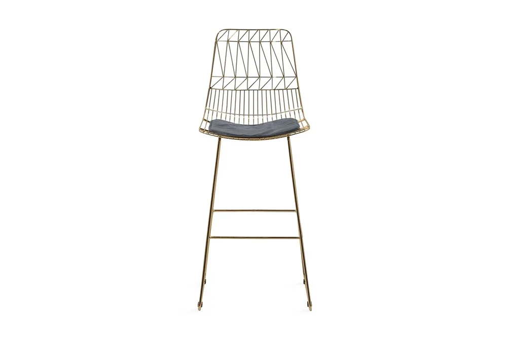 Set med 2 barstolar PRESTON Metall Guld 48cm v:1296364 Set med 2 barstolar PRESTON Metall Guld 48cm v:1296364