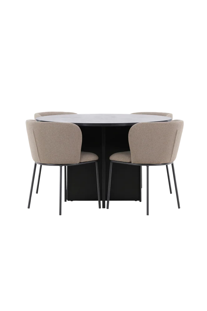 Spisebord Strada med Edina-stol - Brun m v:7656412