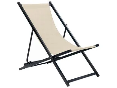 Sammenleggbar solstol LOCRI II Metall Beige v:3620181 Sammenleggbar solstol LOCRI II Metall Beige v:3620181