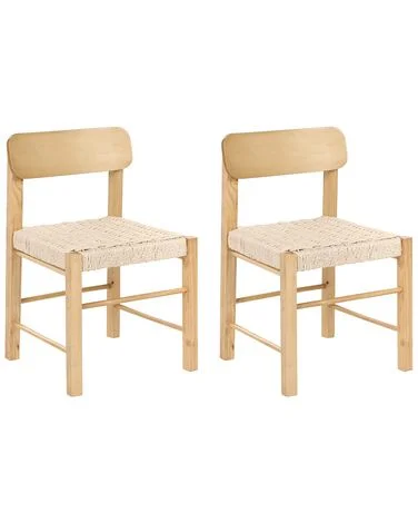 Sett med 2 spisestoler ALLOS Heltre Lysebrun v:9937171