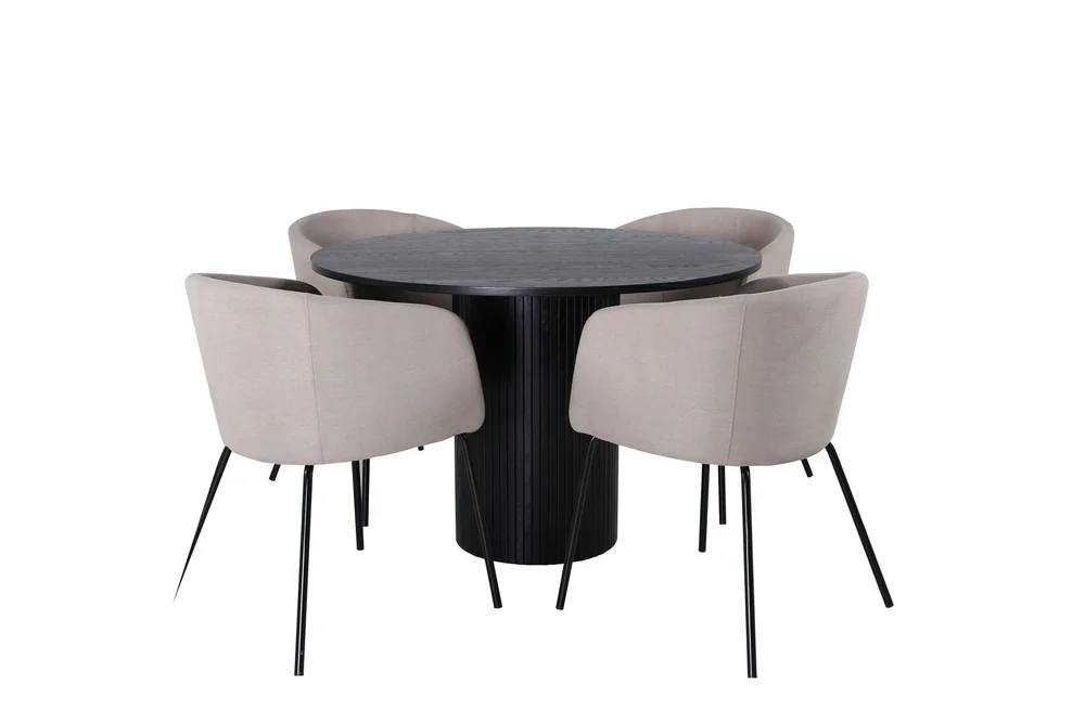 Bianca Matgruppe 110 cm Rund med 4 Berit stoler v:4713804 Bianca Matgruppe 110 cm Rund med 4 Berit stoler v:4713804