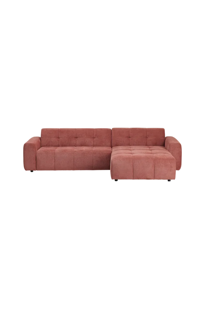 Sofa Alvaleja 2,5-seter med sjeselong - Rød m v:2372068