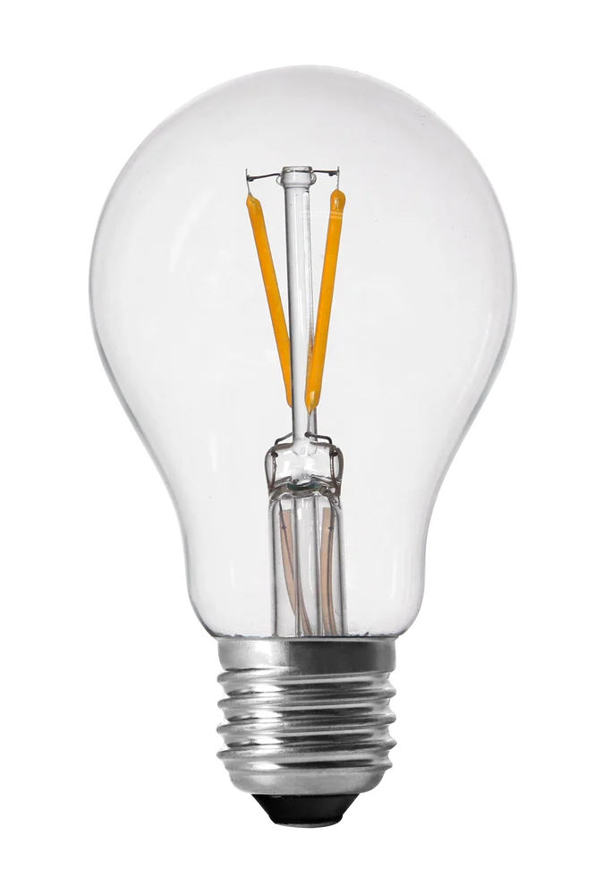 Bright LED-pære Filament Normal Clear 60 mm – Transparent – Belysning | m v:656505 Bright LED-pære Filament Normal Clear 60 mm – Transparent – Belysning | m v:656505