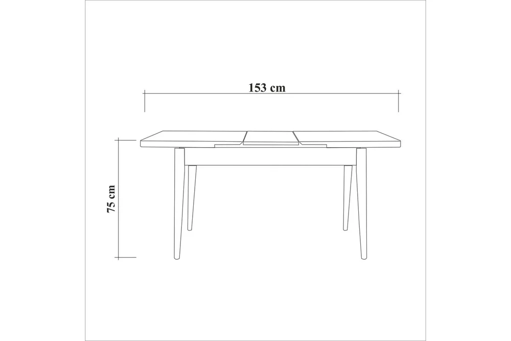 Oliver Spisebord 120x75 cm Svart v:6040667