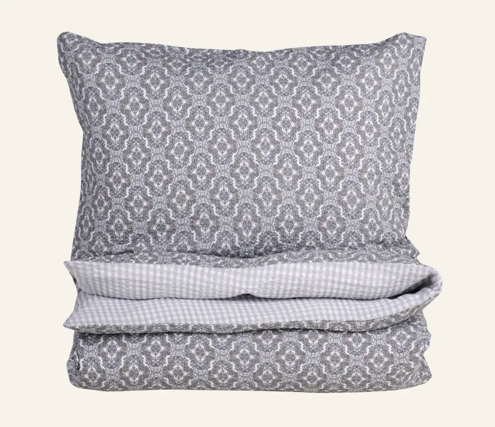 Krepp sengesett multi blå - 140x220 cm v:9879254