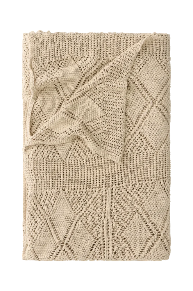 Sengeteppe / pledd Juliette Crochet - Beige - Tekstiler | m v:5619628