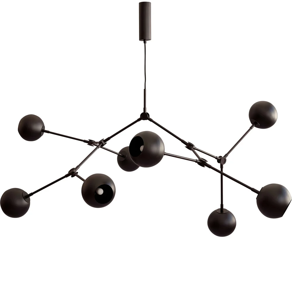 Drop Globe Pendel 150 cm, Burned Black v:9879331