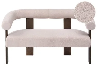 Sofa 2-seters ILBRO Bouclé Mørkebrun/beige v:8041096 Sofa 2-seters ILBRO Bouclé Mørkebrun/beige v:8041096