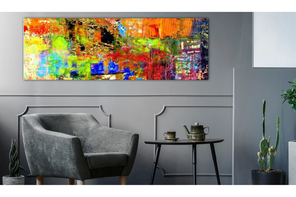Tavle Colourful Abstraction (1 Part) Narrow 150X50 v:2594555