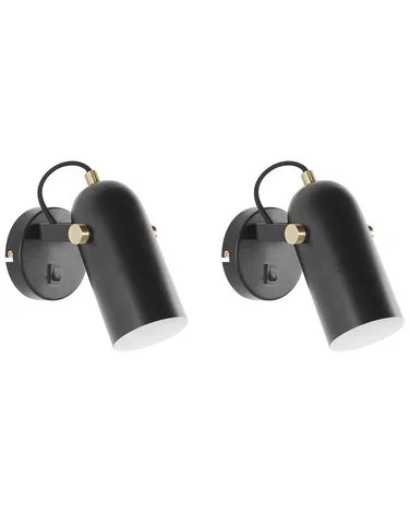 Sett med 2 spotlamper TYRIA Justerbar Metall Svart v:7820506 Sett med 2 spotlamper TYRIA Justerbar Metall Svart v:7820506