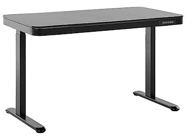 Elektrisk justerbart skrivebord KENLY 120 cm 60 cm med USB-inngang Svart v:708573