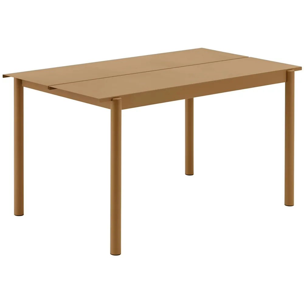 Linear Bord Stål 75×140 cm, Burnt Orange v:3609354