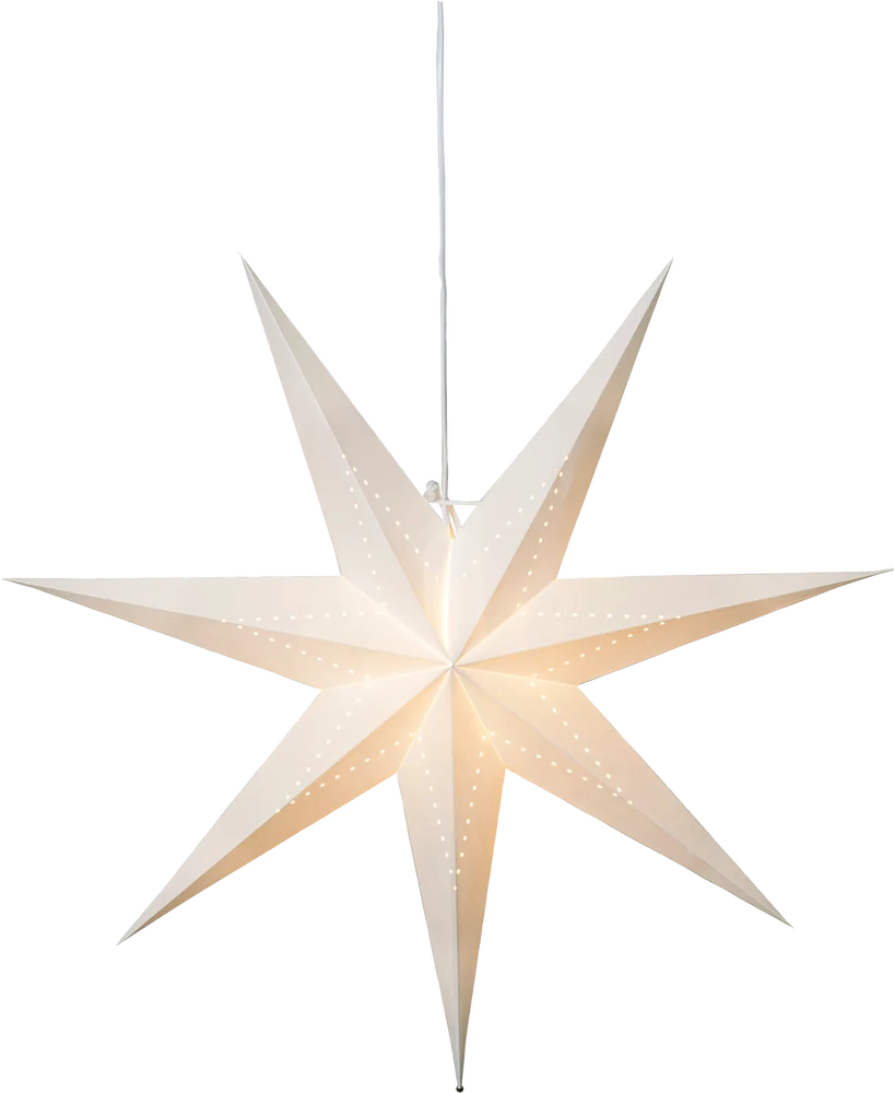 Papirstjerne Lysa ⌀ 70 cm – Hvit – Belysning | m v:7322171 Papirstjerne Lysa ⌀ 70 cm – Hvit – Belysning | m v:7322171