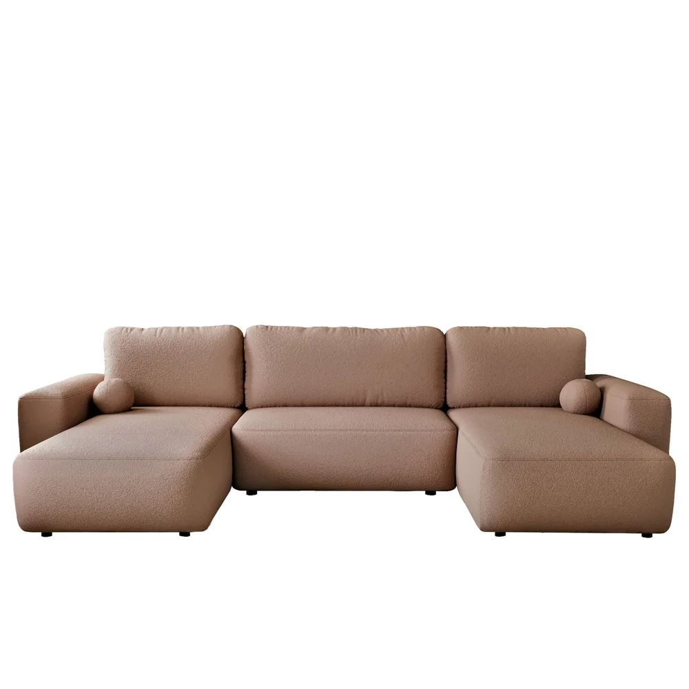Elvior 5-seters U-formet sovesofa med dobbeltdivan v:7424367