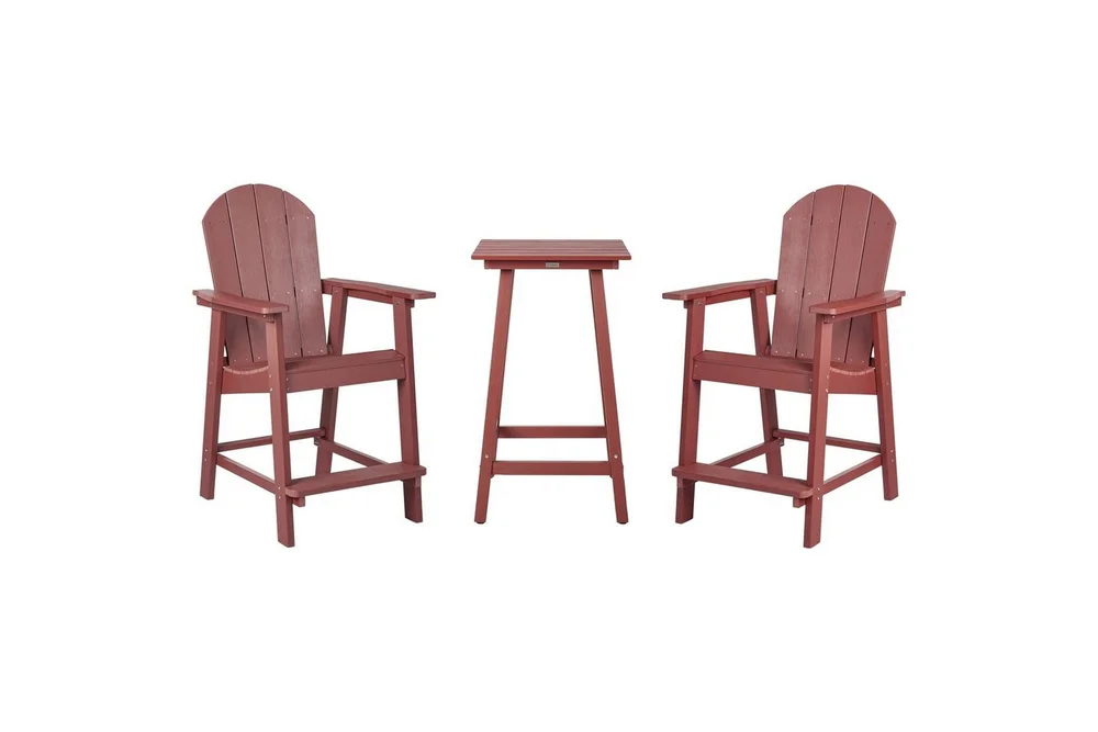 Cafeset Beliani Adirondack Blå Red v:1029236 Cafeset Beliani Adirondack Blå Red v:1029236