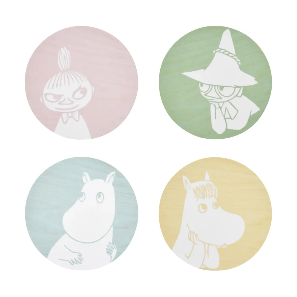 Moomin glassunderlag Ø10 cm 4-pakning v:7307444 Moomin glassunderlag Ø10 cm 4-pakning v:7307444