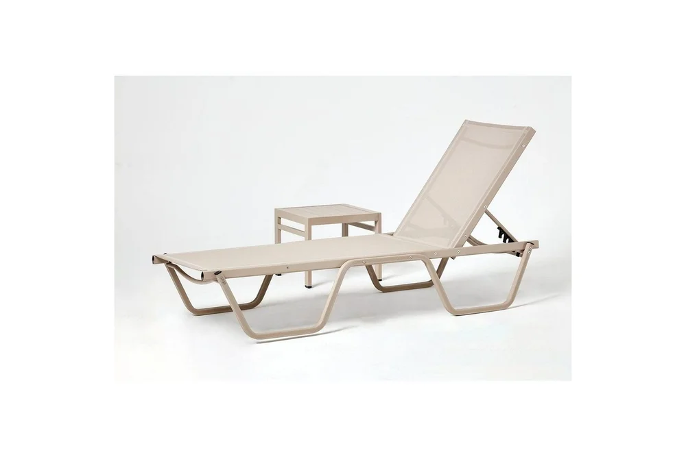 Solstol- og Sidebordsett (2 deler) Azoula Beige v:8360417