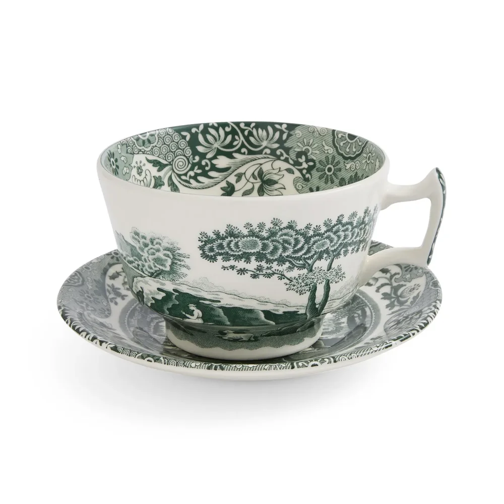 Heritage Green Italian kopp med fat v:147376 Heritage Green Italian kopp med fat v:147376