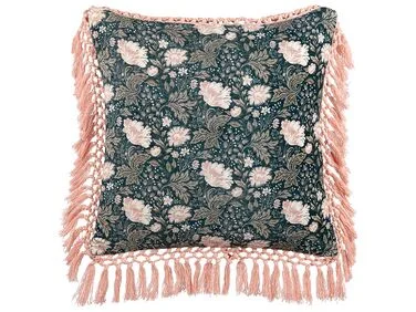 Pyntepute PARROTIA 45 x 45 cm Fløyel Blågrønn Blomstermønster v:5652933 Pyntepute PARROTIA 45 x 45 cm Fløyel Blågrønn Blomstermønster v:5652933