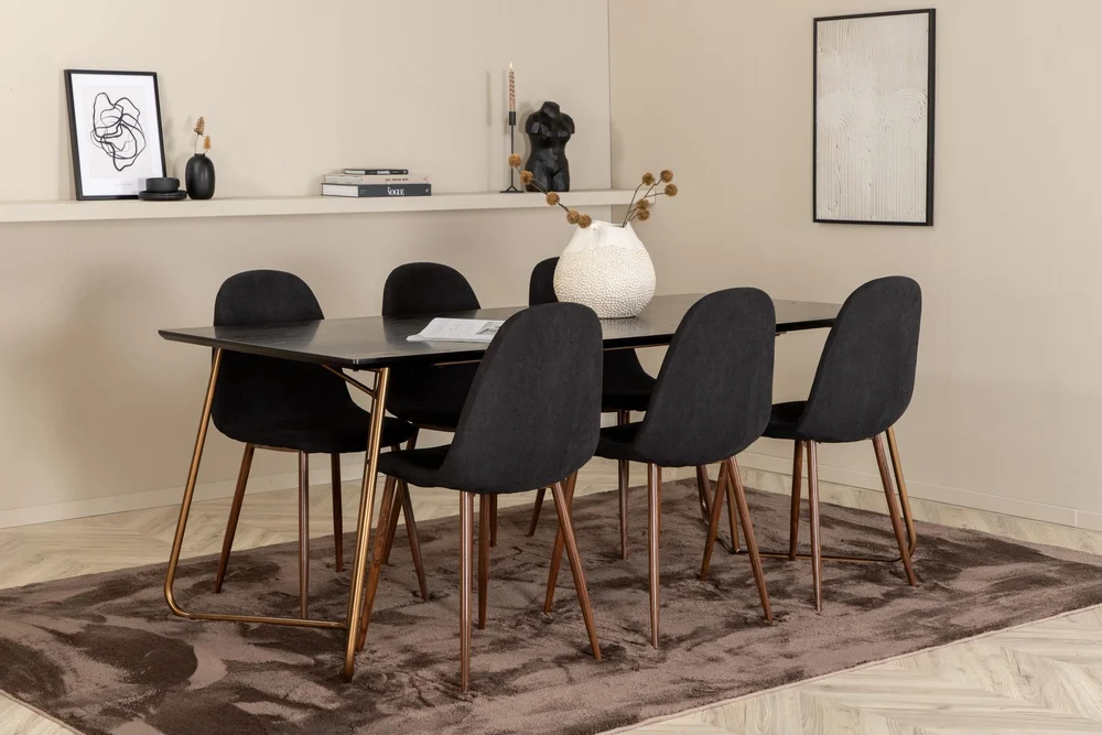Pipi Spisegruppe 190 cm inkl. 6 Pontus Stoler v:7163635