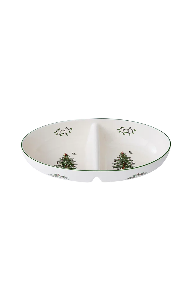 Serveringsskål Christmas Tree Large Divided Server – Hvit – Kjøkken & husholdning | m v:6084954