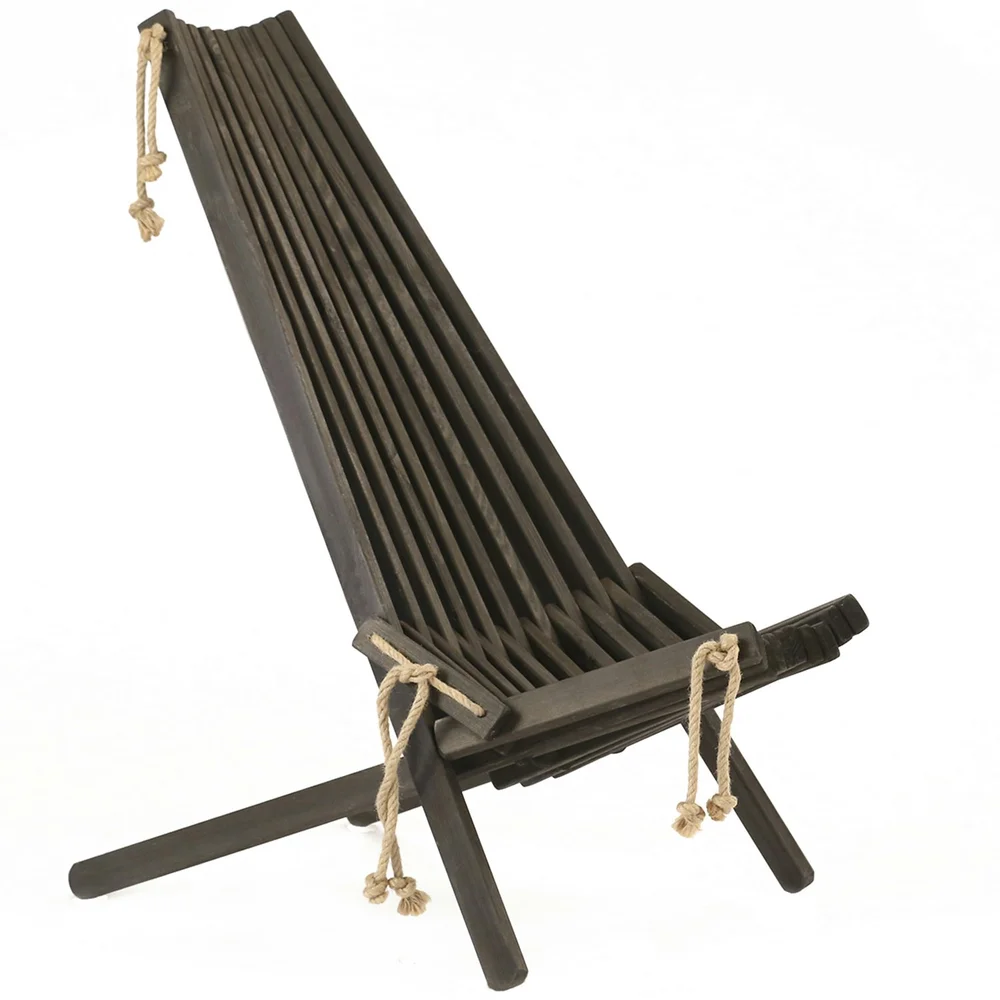 Ecochair Loungestol Oljet Furu, Sort v:3529049