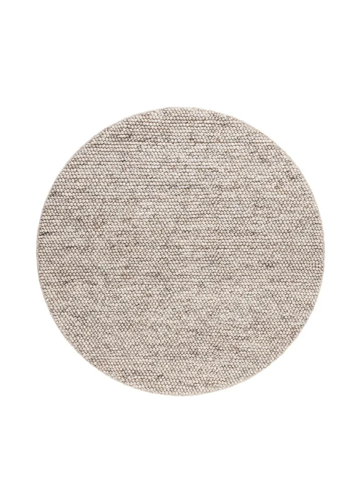 Håndvevd teppe KM Home Bubble rund 120x120 cm Lin v:5939837