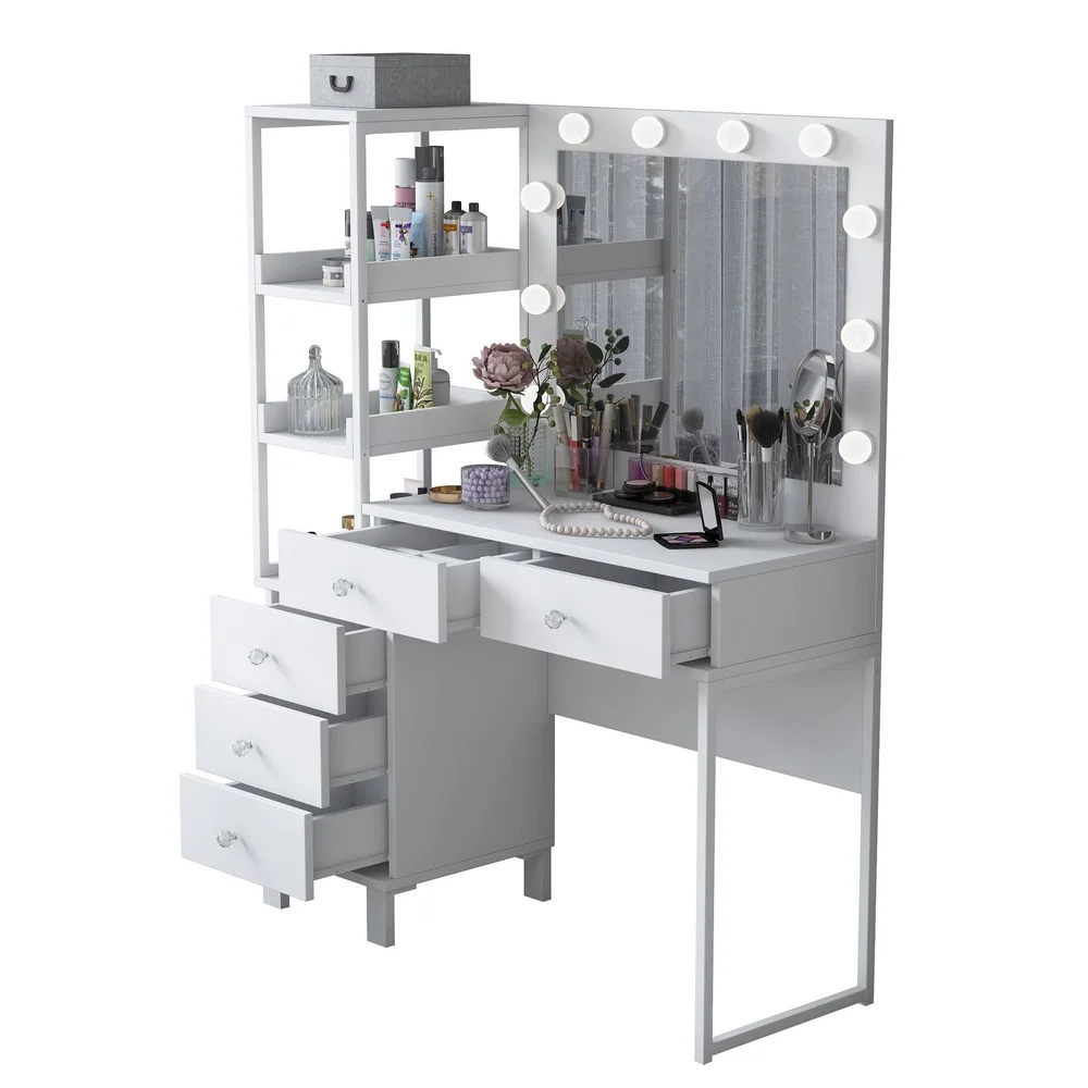 Sminkebord Wallxpert Juna BJ128 (110 x 141,8 x 40 cm) Hvit v:6106160