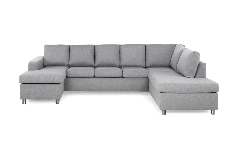 Crazy 5-seters Høyrevendt U-formet X-Large Sofa med Divan og Sjeselong i Stoff v:3434103