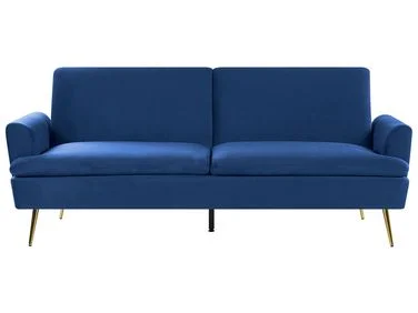 Sovesofa 3-seter VETTRE Fløyel Marineblå v:9140803 Sovesofa 3-seter VETTRE Fløyel Marineblå v:9140803