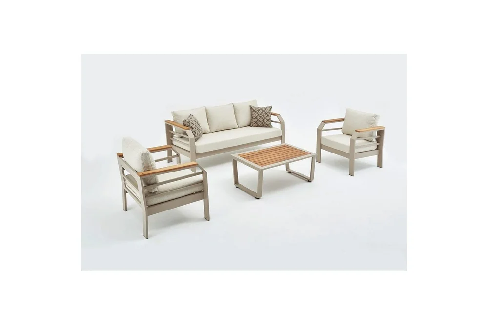 Hage loungesett Sudassento Beige v:5528436