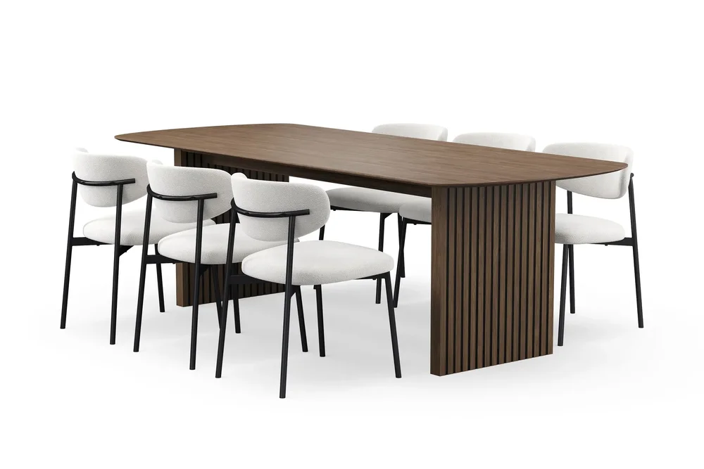 Richeto spisebord 240 cm med 6 Lucy spisestoler v:8065236