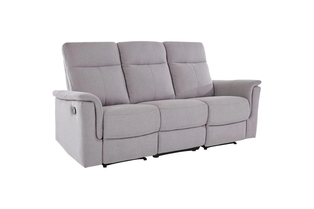 Sofa 3-seter Southbrook Lys grå, Stoff/tre/metall, Manuell hvilestol v:6798128