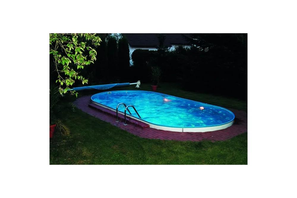 Stålveggspool Planet Pool Premium Oval 8 x 4,2 m, Persia Grå v:3672841