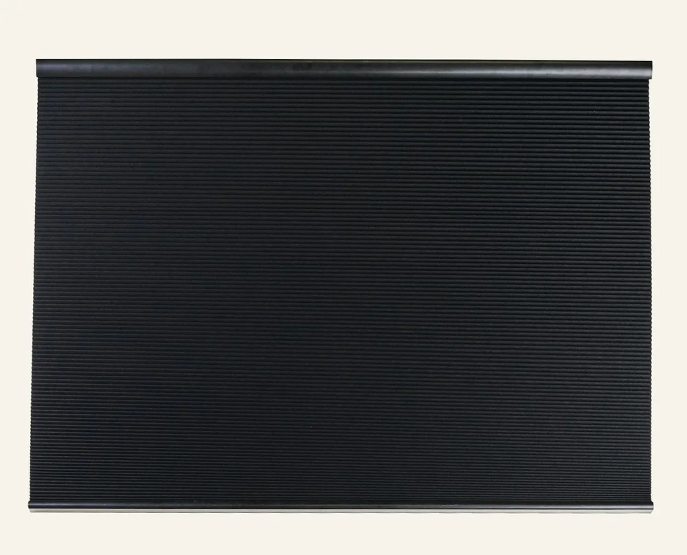 Lystett dobbel plisségardin svart - 80x160 cm v:2062942