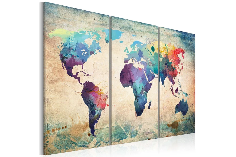 Bilde Rainbow-Farget Område Triptyk 120x80 v:6359568
