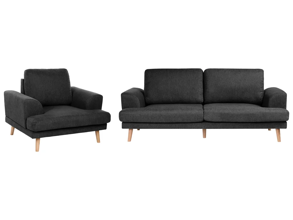 Sofagruppe 4-seters KILDAL Svart v:8404288
