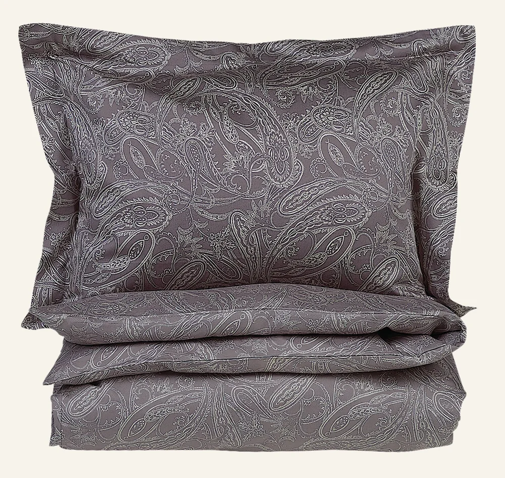 Egyptisk bomull sateng sengesett grå – 140×220 cm v:217800 Egyptisk bomull sateng sengesett grå – 140×220 cm v:217800