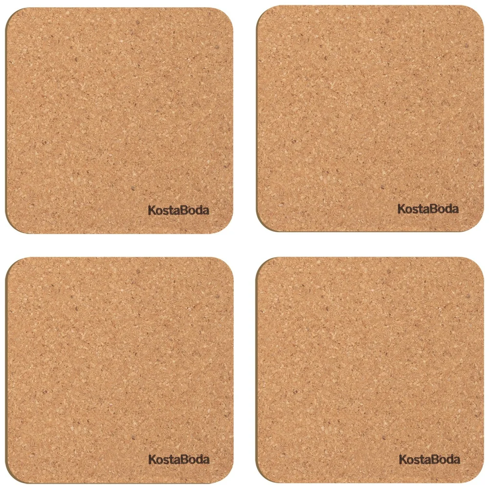 Viva Glassunderlegg Kork 4-pk, 10x10 cm v:5825653