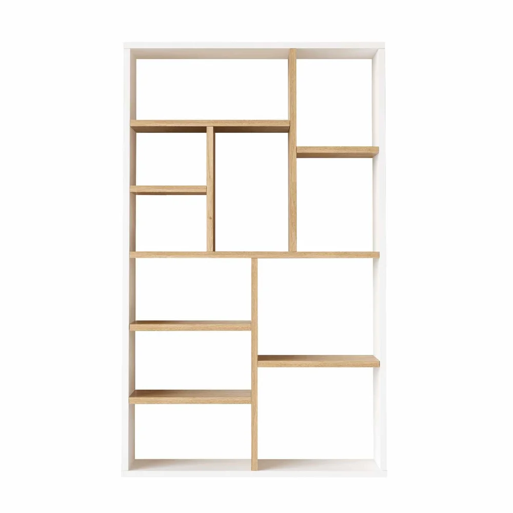 Bokhylle Skye Decor Bren (75 x 123,6 x 22 cm) Natural White v:3982932