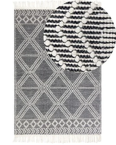 Teppe TOPRAKKALE Grå 160 x 230 cm Ull v:4266616
