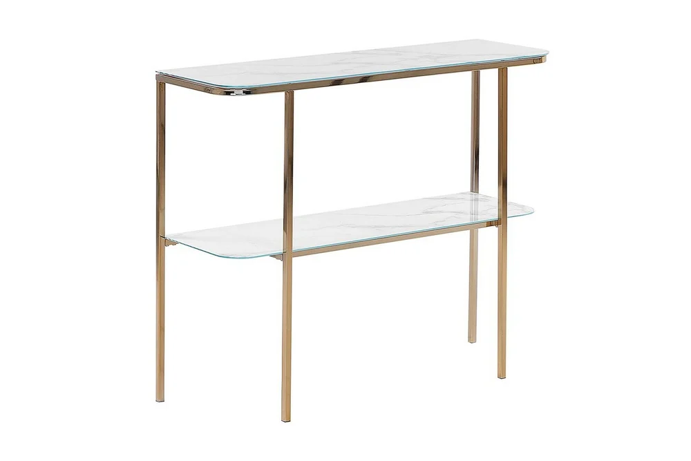 Konsollbord Vit, Guld v:9446818