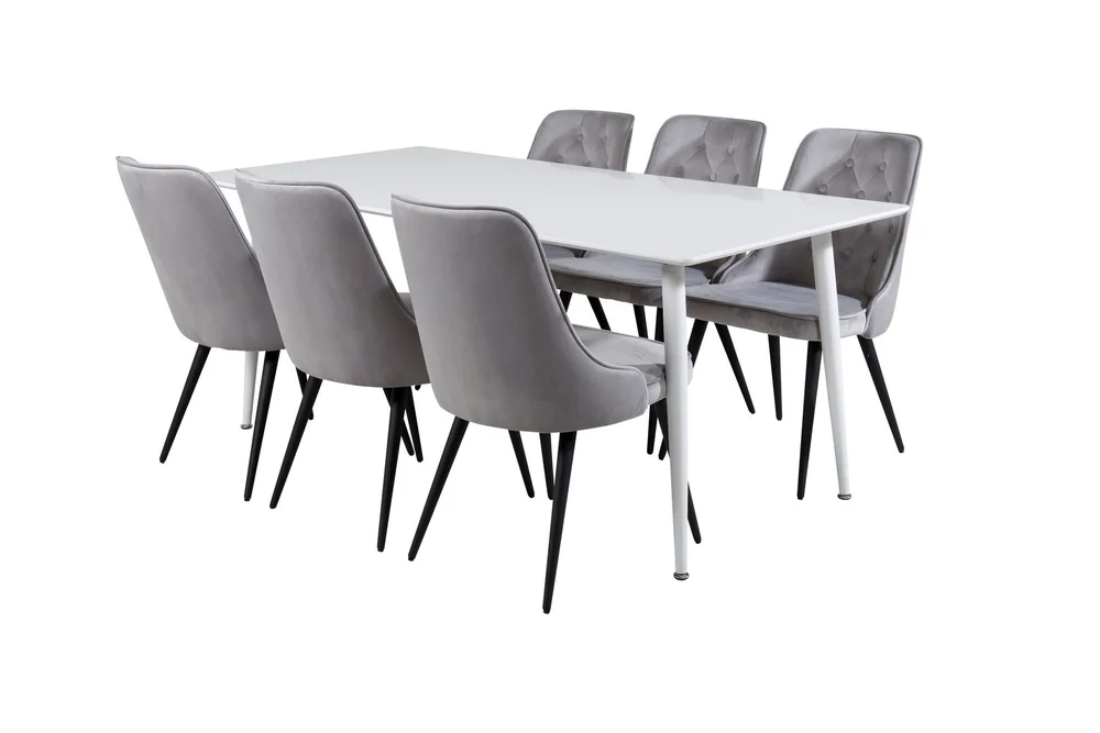 Ypas Spisegruppe 180cm inkl. 6 Valera Lyx Stoler v:9749289
