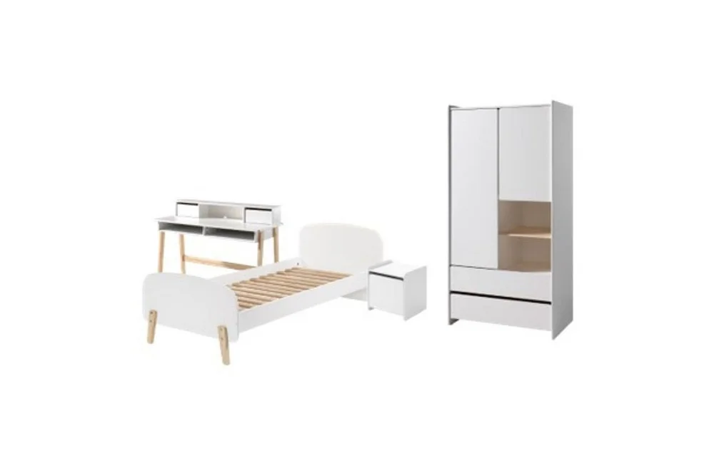 Garderobe med seng nattbord skrivebord Kiddy v:6711193 Garderobe med seng nattbord skrivebord Kiddy v:6711193