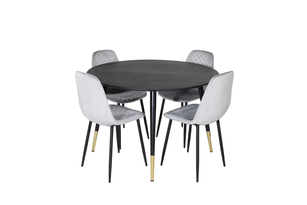 Dipp Spisegruppe 115 cm Rund med 4 Polar Stoler v:7507199 Dipp Spisegruppe 115 cm Rund med 4 Polar Stoler v:7507199