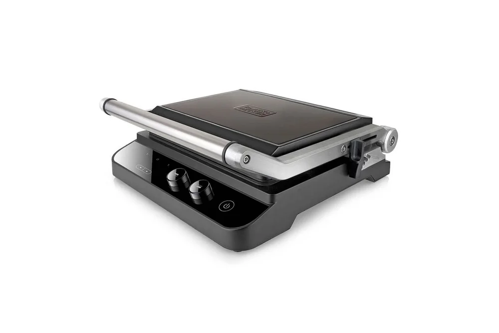 Bordgrill Black+Decker Børstet Stål Temp Kontroller 2000W v:5220532 Bordgrill Black+Decker Børstet Stål Temp Kontroller 2000W v:5220532