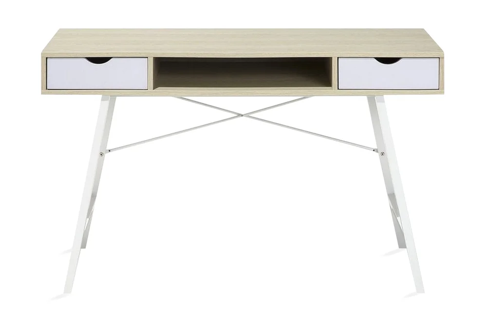 Clarita Skrivebord 120 cm med Oppbevaringshylle + 2 Skuffer v:4823381 Clarita Skrivebord 120 cm med Oppbevaringshylle + 2 Skuffer v:4823381