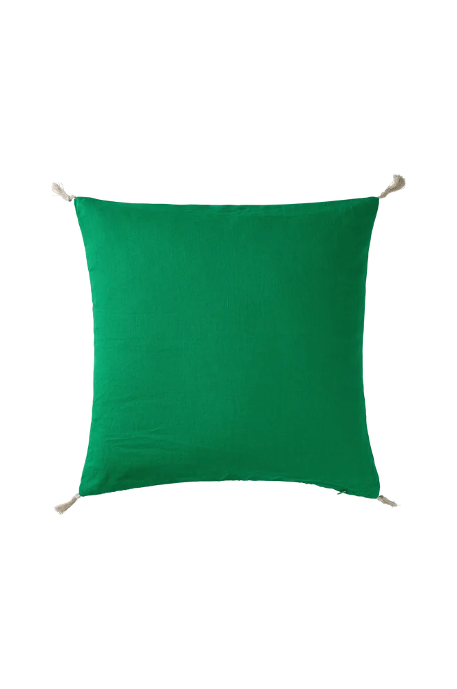 Putetrekk Candice Tassel i vasket lin 50×50 cm – Grønn – Tekstiler | m v:7966683