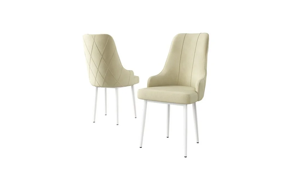 Spisestol Mobarkar Krem / Hvit v:5928875